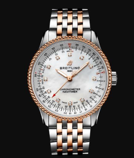 Review Breitling Navitimer Automatic 35 Stainless Steel & 18k Rose Gold Replica Watch U17395211A1U1