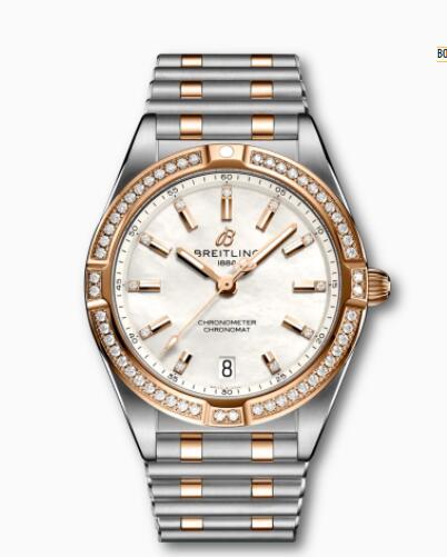 Review Breitling Chronomat 32 Stainless Steel & 18k Red Gold (Gem-set) Mother-Of-Pearl U77310591A2U1 Replica Watch
