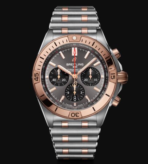 Review Replica Breitling Chronomat B01 42 Stainless Steel & 18k Red Gold Watch UB0134101B1U1