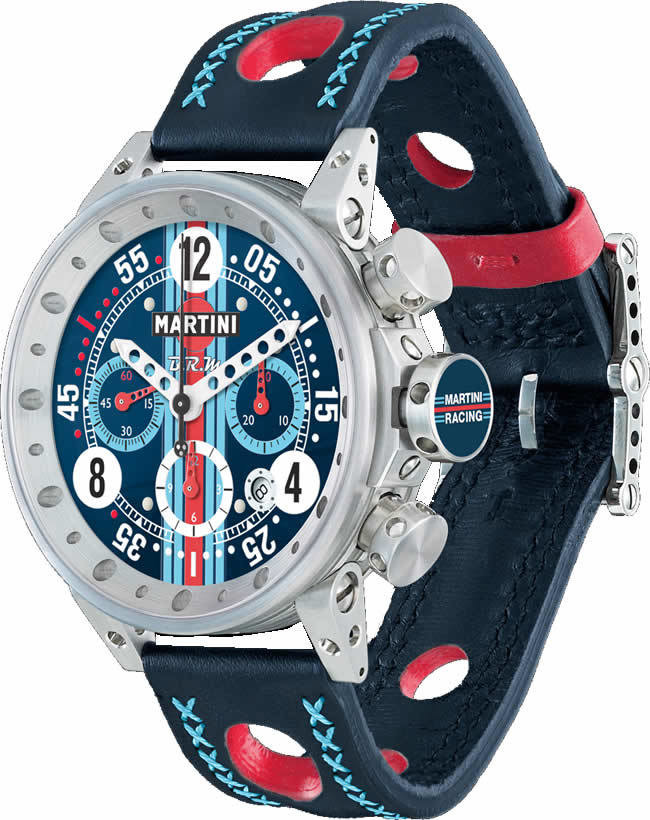 Review BRM V-12 watches fr sale BRM Martini Racing Navy Dial Limited Edition V12-44-MR-02 - Click Image to Close