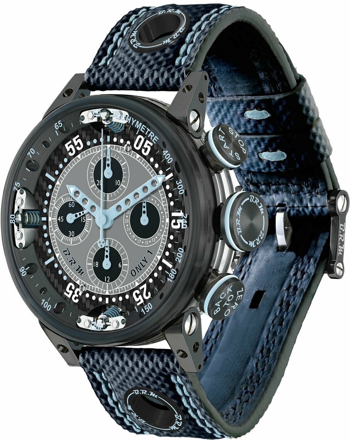 Review High Quality B.R.M Replica Watches For Sale BRM Chronograph Quantieme Perpetual Black V12SA-46-DTQ-B