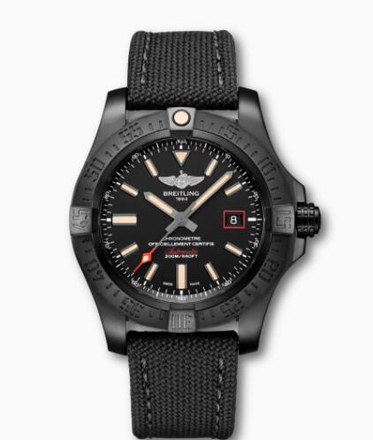 Review Breitling Avenger Blackbird 44 DLC-Coated Titanium Black V17311101B1W1 Replica Watch