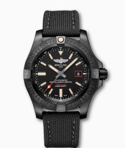 Review Breitling Avenger Blackbird 44 DLC-Coated Titanium Black V17311101B1W1 Replica Watch - Click Image to Close