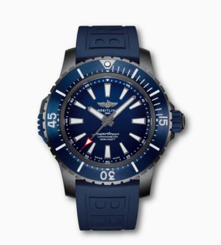 Review Breitling Superocean Automatic 48 DLC-Coated Titanium Blue V17369161C1S1 Replica Watch - Click Image to Close