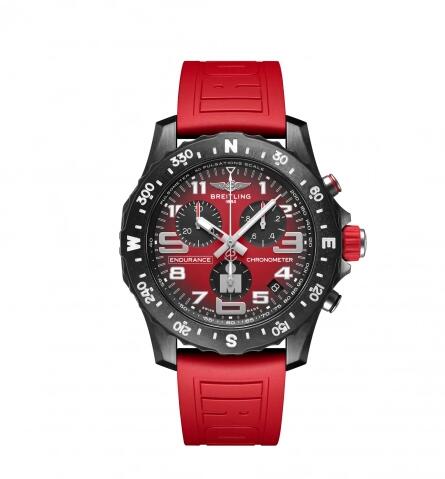 Review Breitling Endurance Pro Ironman Red Rubber Strap Replica Watch X823109A1K1S1 - Click Image to Close